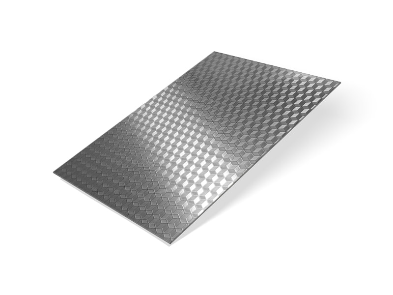 Square Cube Embossed Finish Stainless Steel Sheet