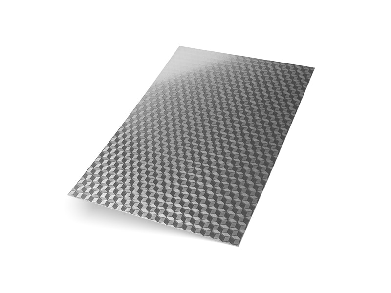 Square Cube Embossed Finish Stainless Steel Sheet