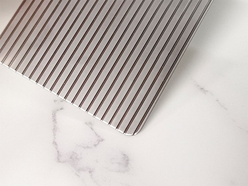 Lines Embossed Finish Stainless Steel Sheet