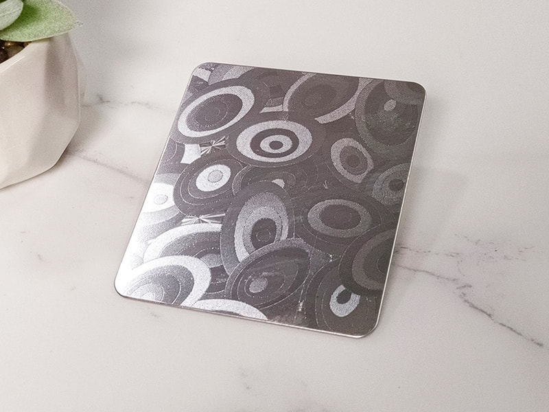 Ellipses Embossed Finish Stainless Steel Sheet