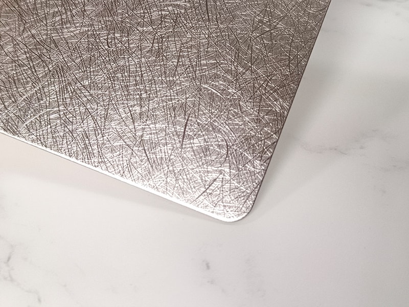 Vibrating Lines Embossed Finish Stainless Steel Sheet