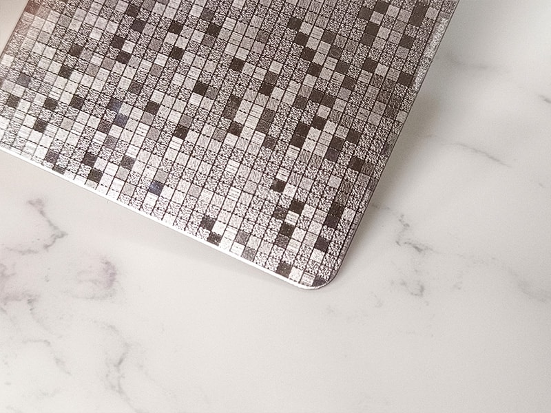 Lattice Pattern Embossed Finish Stainless Steel Sheet
