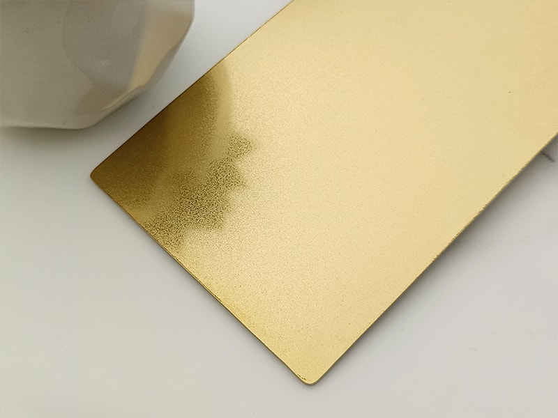 Gold Bead Blasted Finish Stainless Steel Sheet