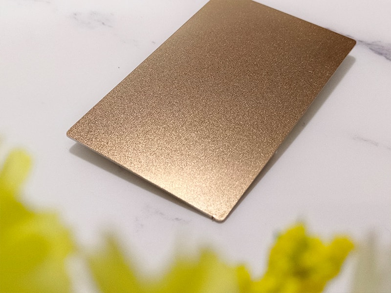 Copper Bead Blasted Finish Stainless Steel Sheet