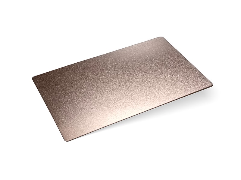 Rose Gold Bead Blasted Finish Stainless Steel Sheet