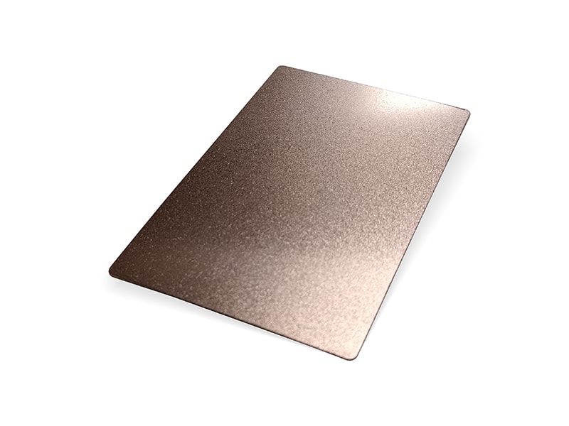 Rose Gold Bead Blasted Finish Stainless Steel Sheet