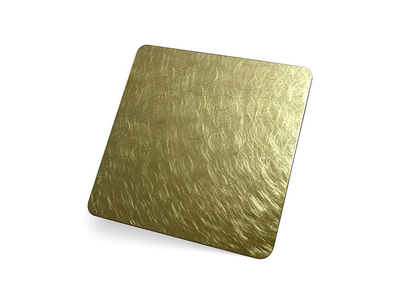 Spiral Vibration Gold Finish Stainless Steel Sheet