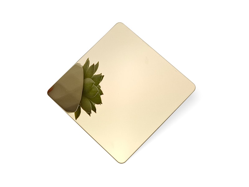 Champagne Mirror Finish Stainless Steel Sheet
