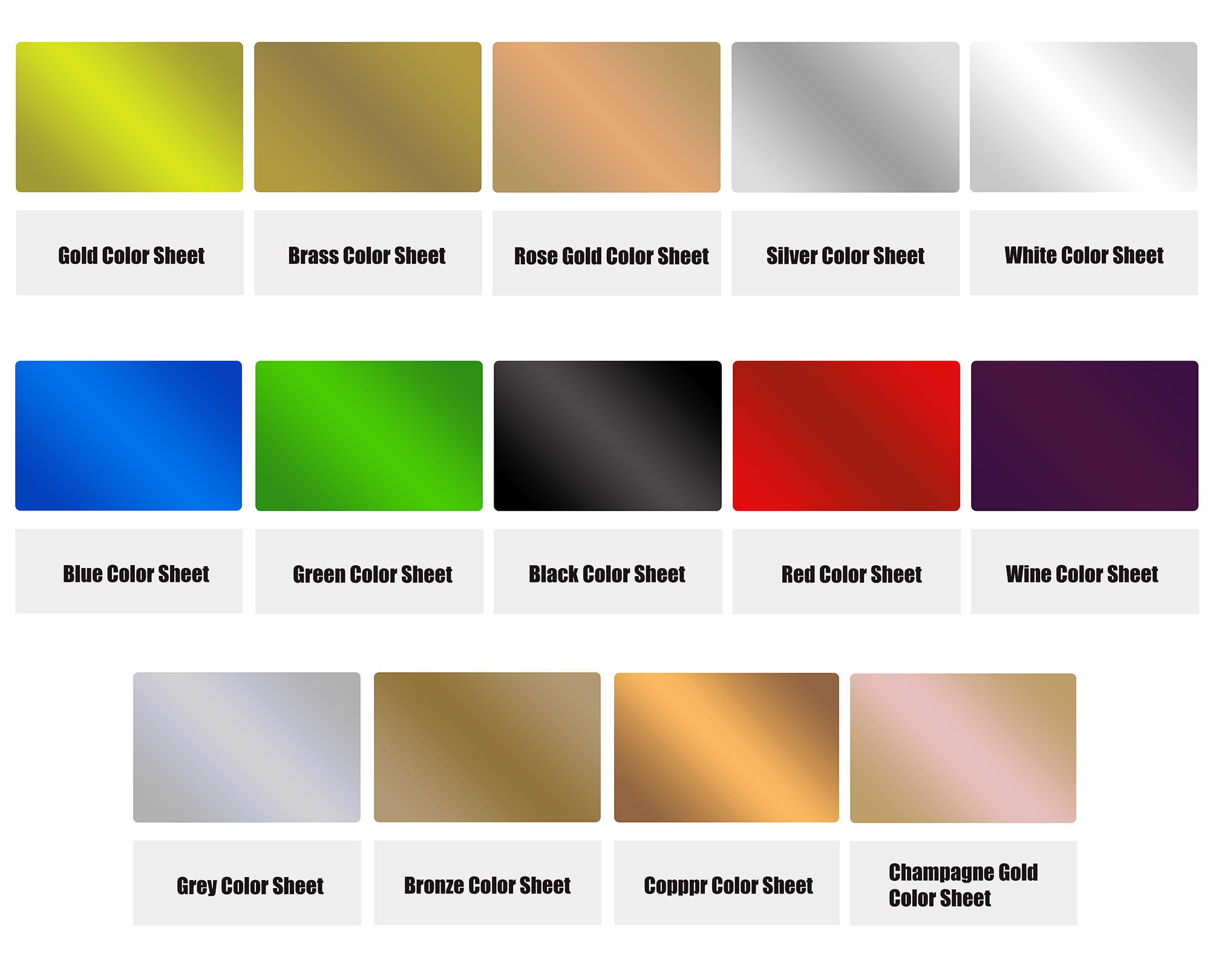 Stainless Steel Available Colors